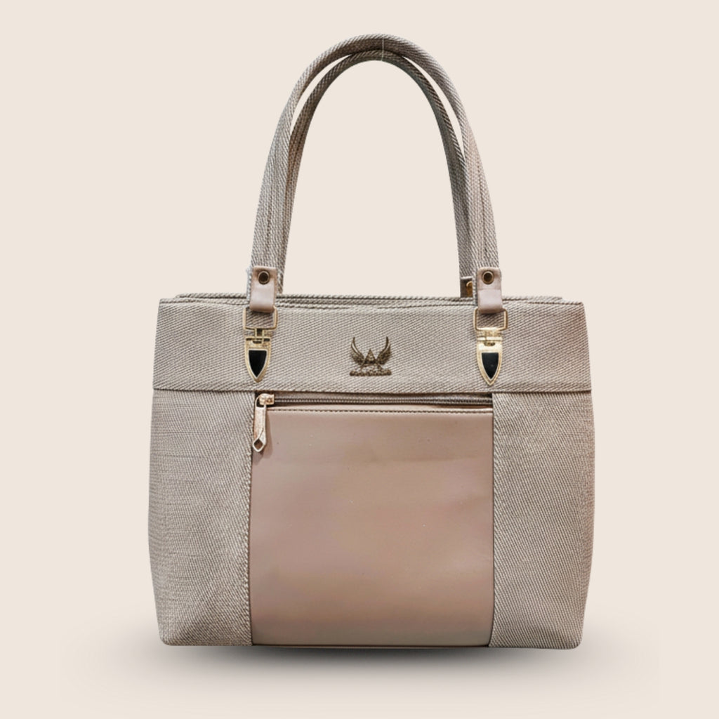 Premium Beige Vegan Tote Handbag