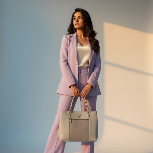 Premium Beige Vegan Tote Handbag