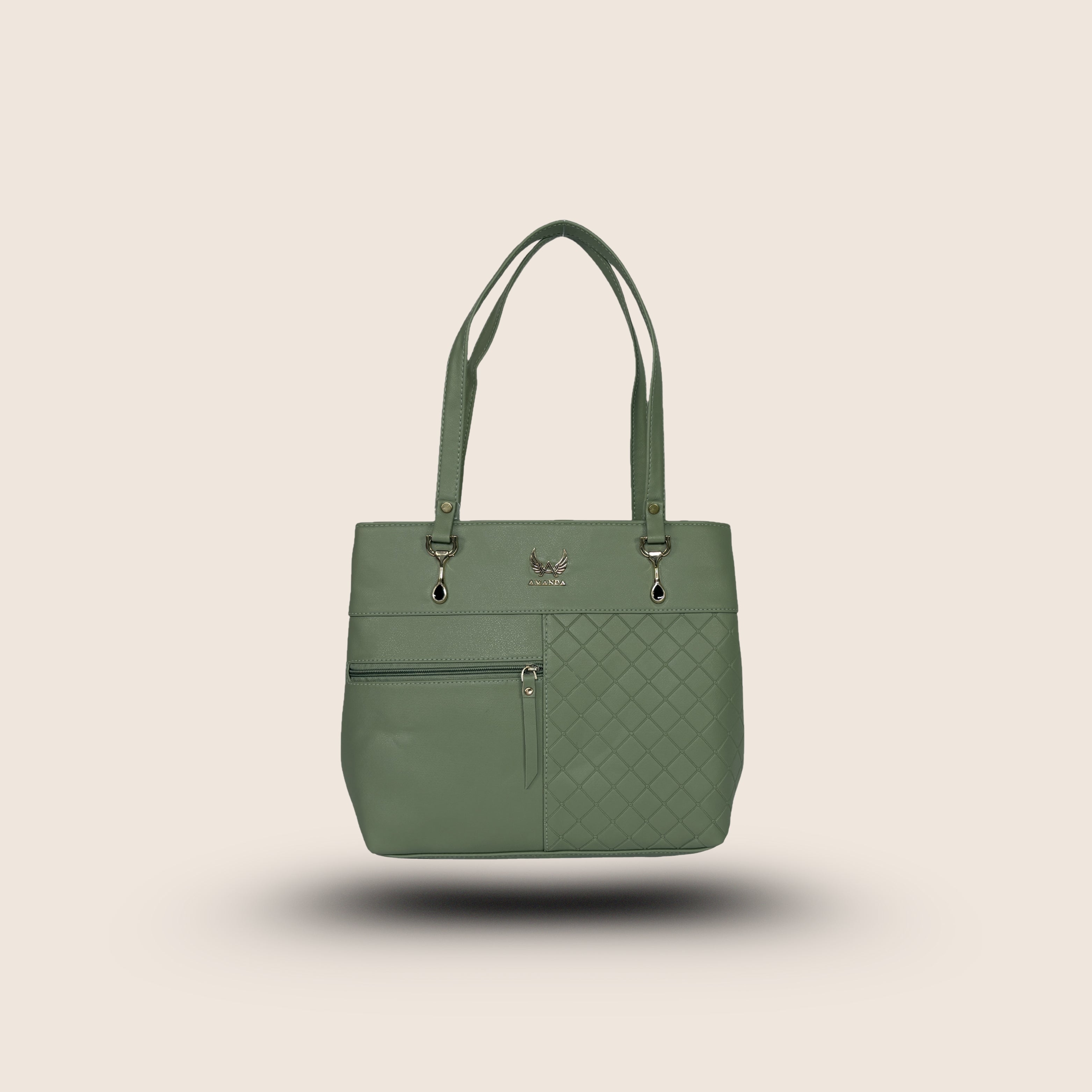 Amanda Vegan Leather Tote Bag for Women – Green