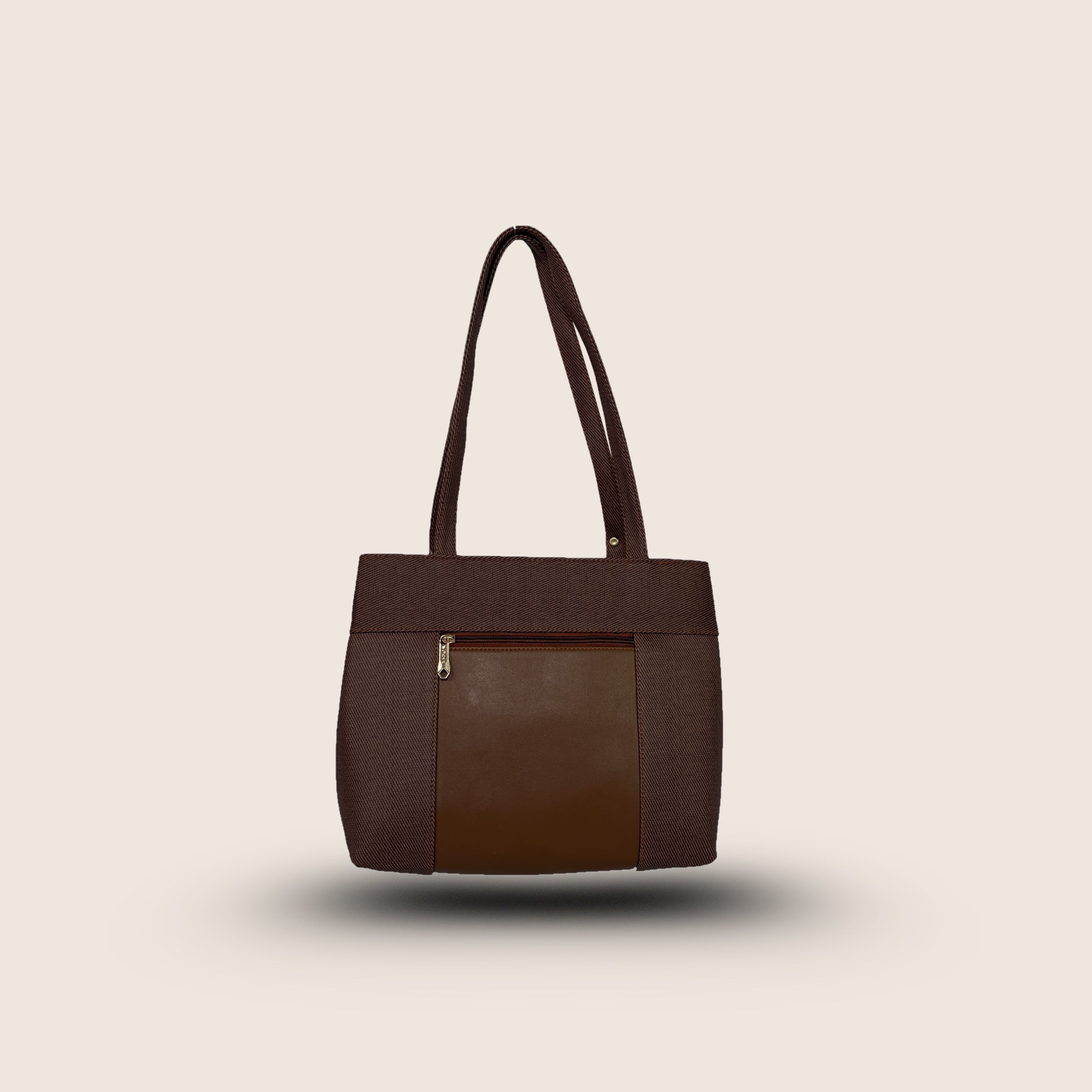 Amanda Vegan Leather Tote Bag for Women. (Dual Tone) – Brown