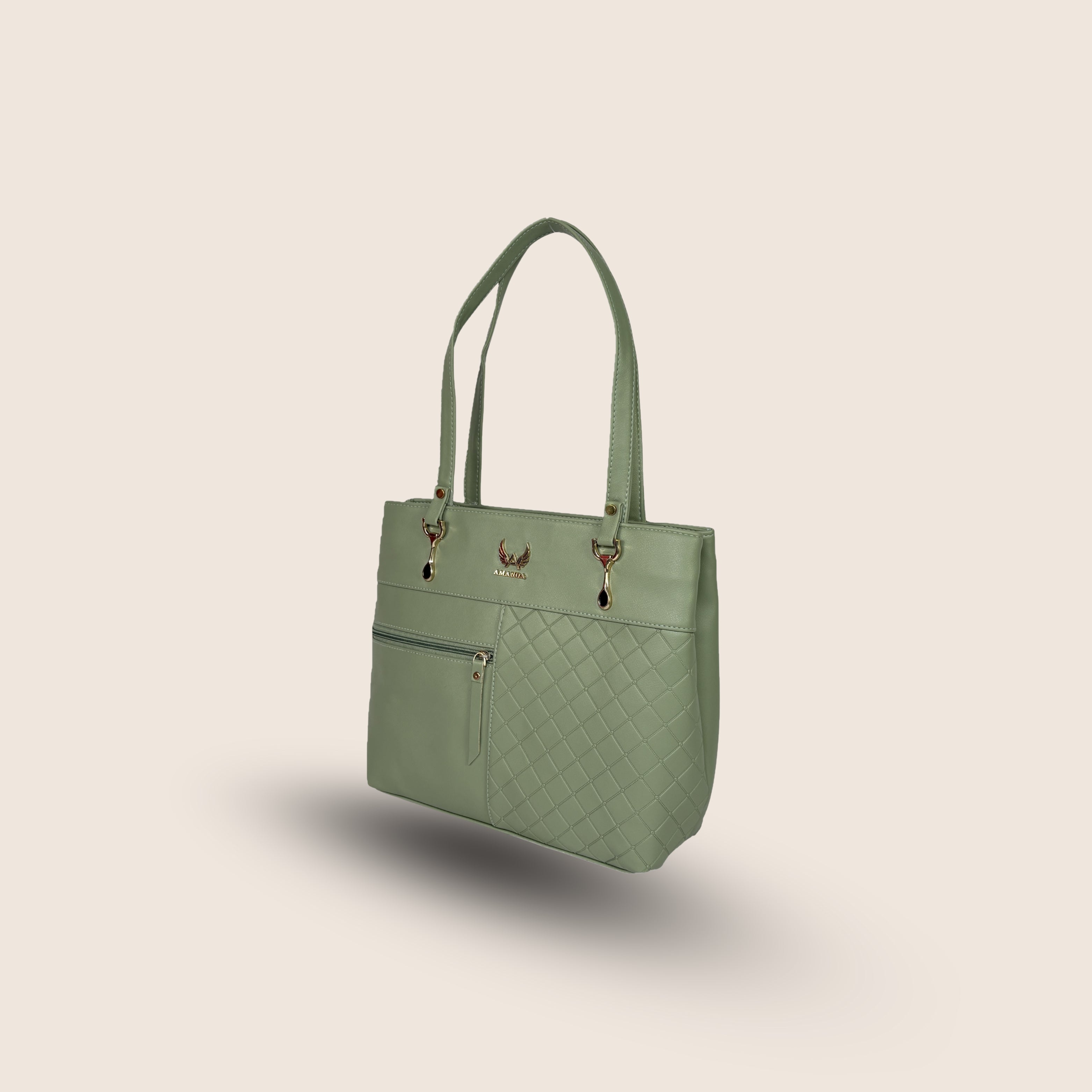 Amanda Vegan Leather Tote Bag for Women – Green