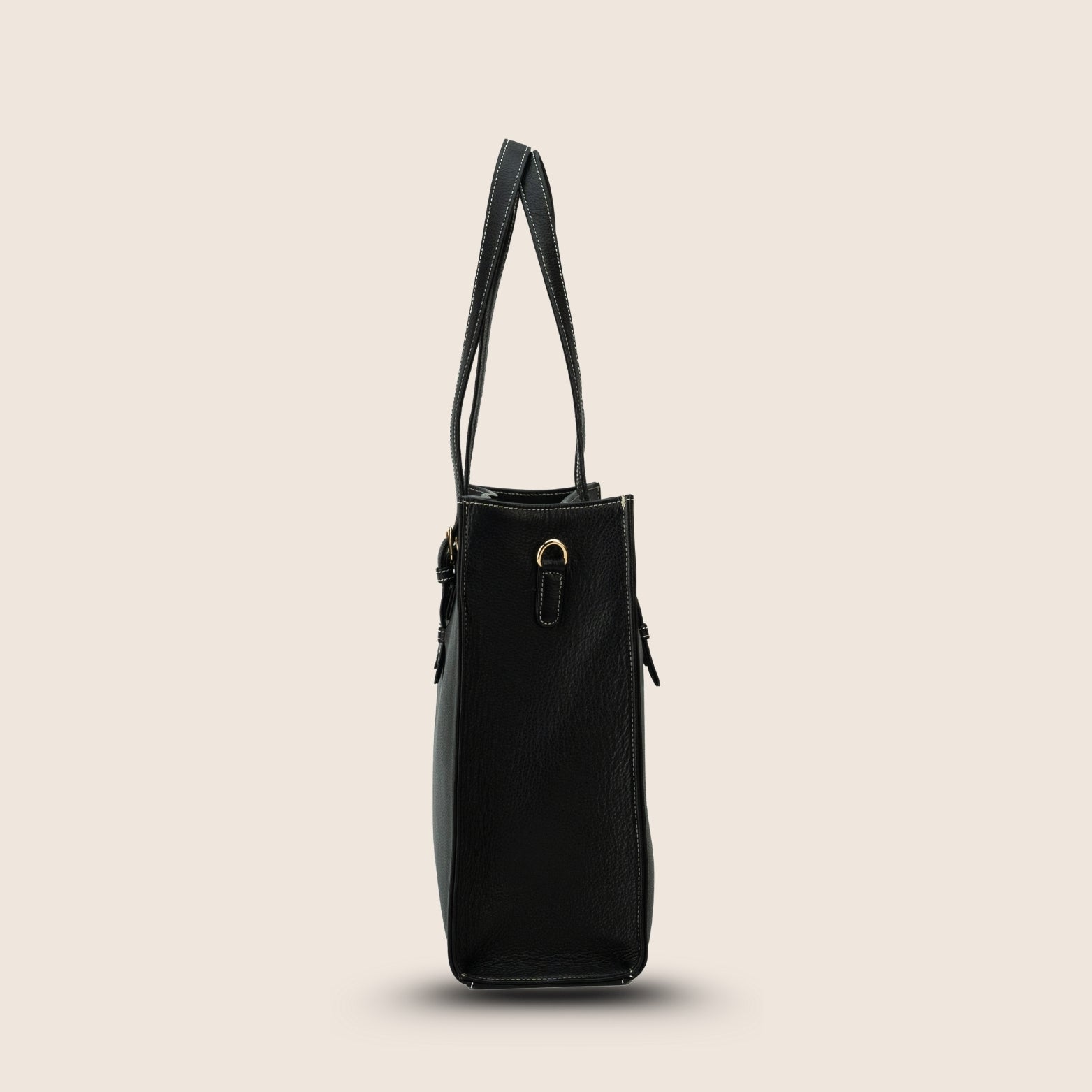 Amanda Genuine Leather Tote Bag – Midnight Black